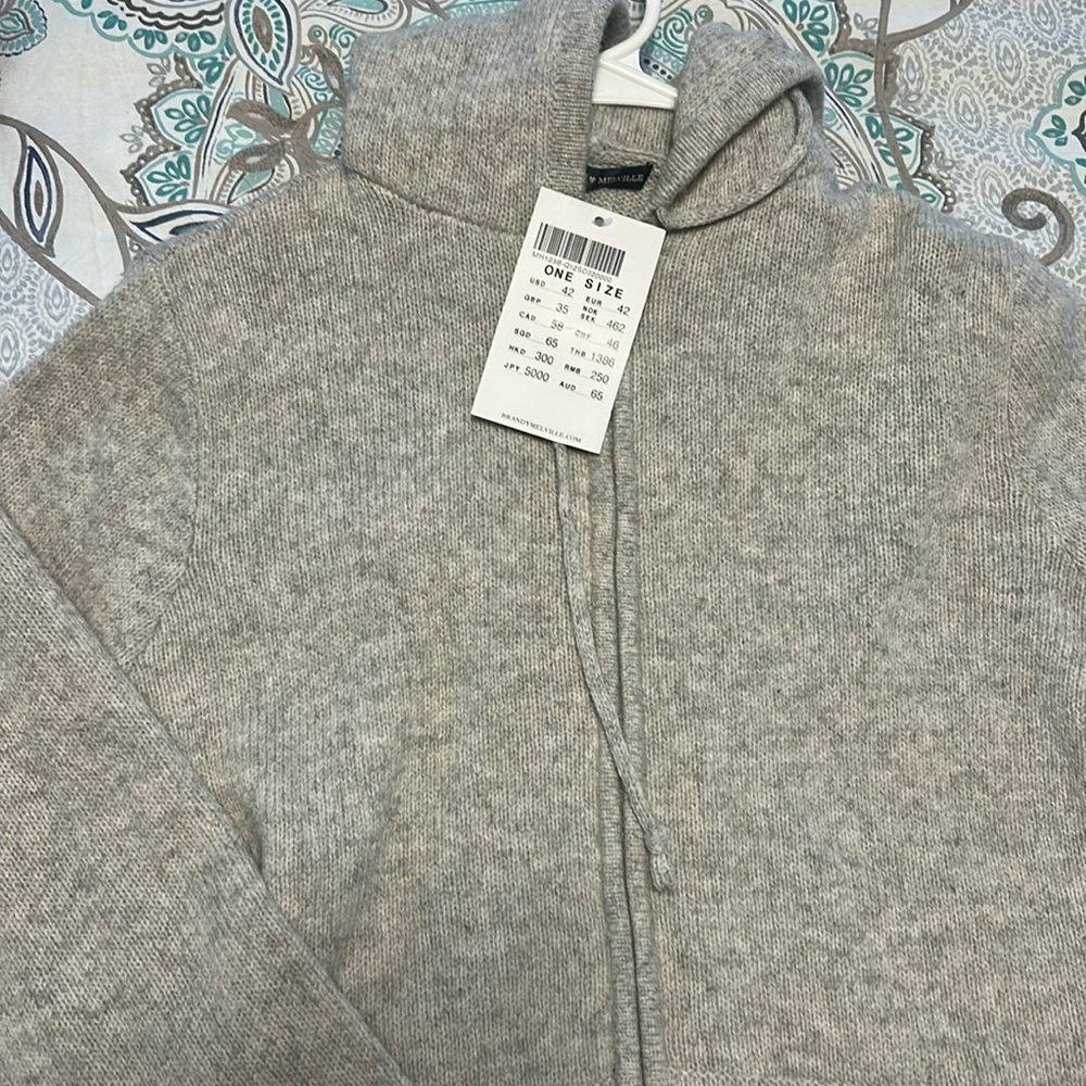 New with tags! Brandy Melville zip hooded sweater